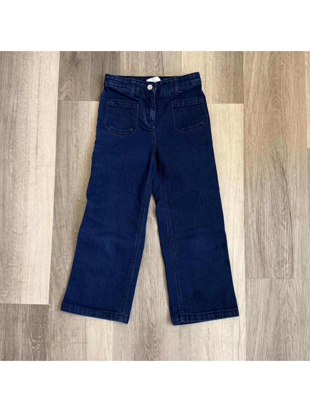 Jacadi navy blue jeans wide leg Size 8 years #kids #denim